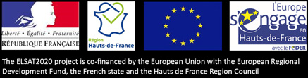 The ELSAT2020 project is co-financed by the European Union with the European Regional Development Fund, the French state and the Hauts de France Region Council